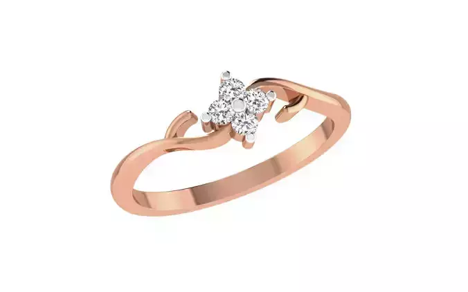 Women Diamond Ring 3dm stl render details