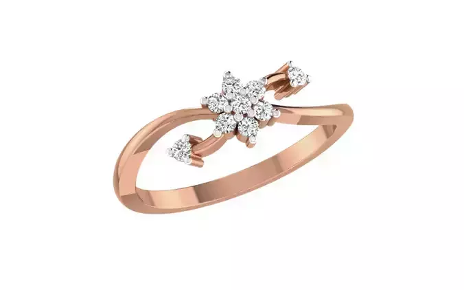 Women Diamond Ring 3dm stl render details