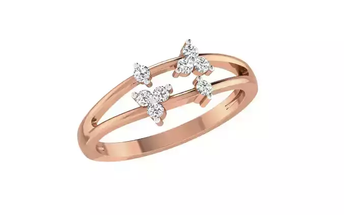 Women Diamond Ring 3dm stl render details