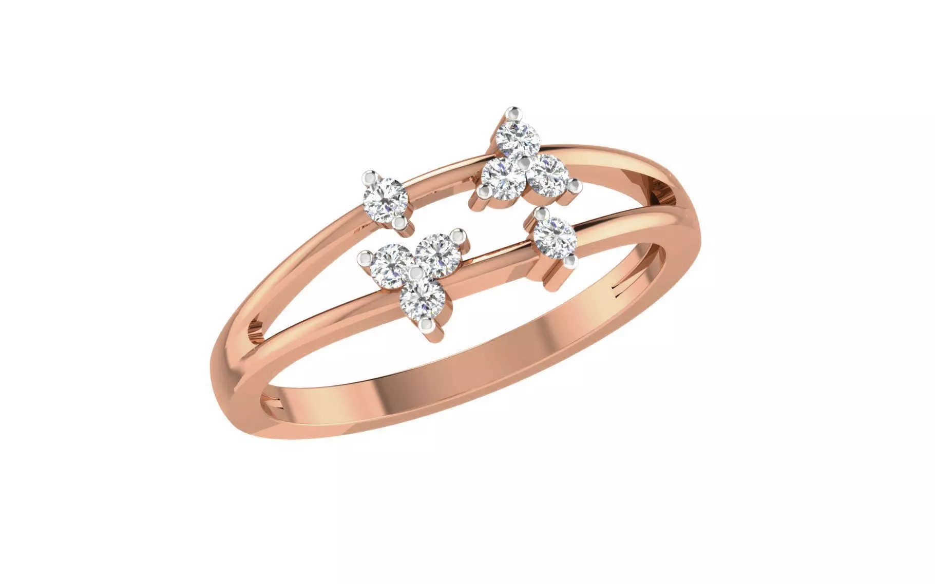 Women Diamond Ring 3dm stl render details 3D print model_0