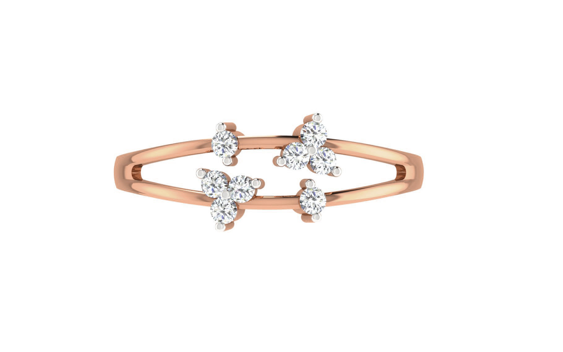 Women Diamond Ring 3dm stl render details 3D print model_7