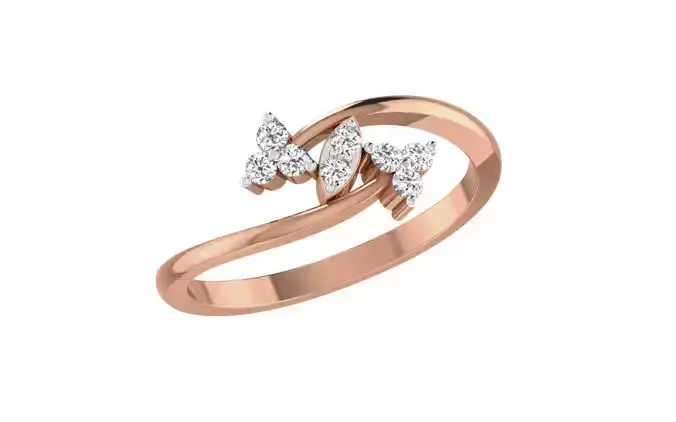 Women Diamond Ring 3dm stl render details