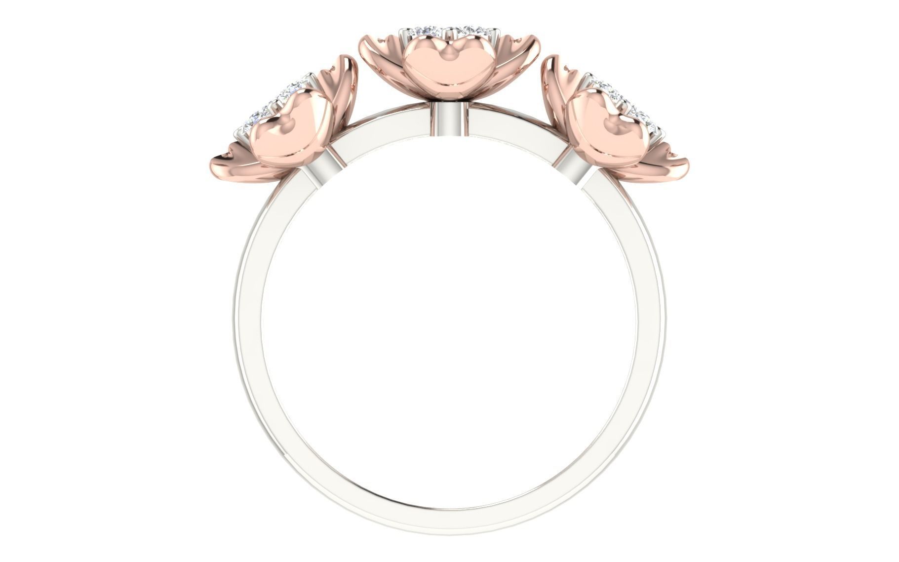 Women Diamond Ring 3dm stl render details 3D print model_4