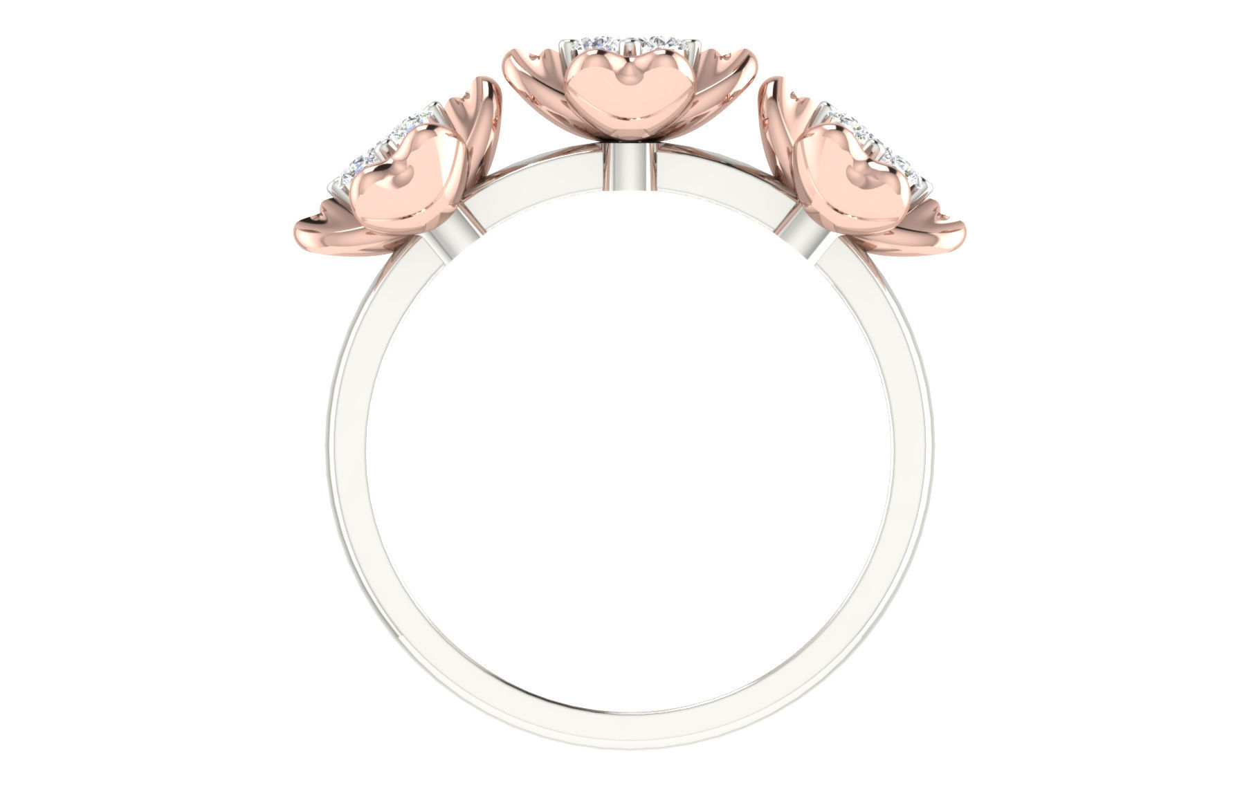 Women Diamond Ring 3dm stl render details 3D print model_2