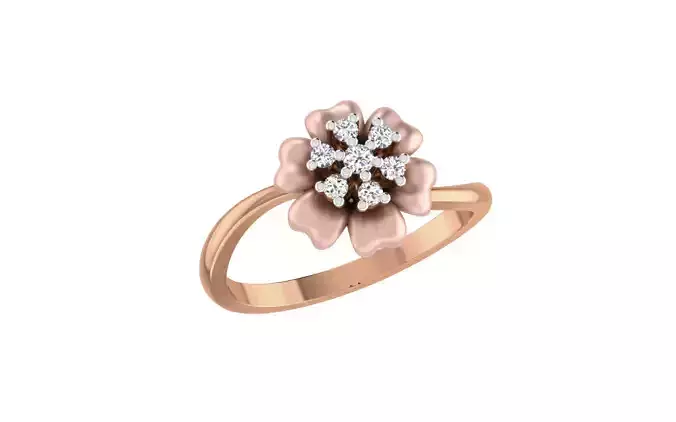 Women Diamond Ring 3dm stl render details