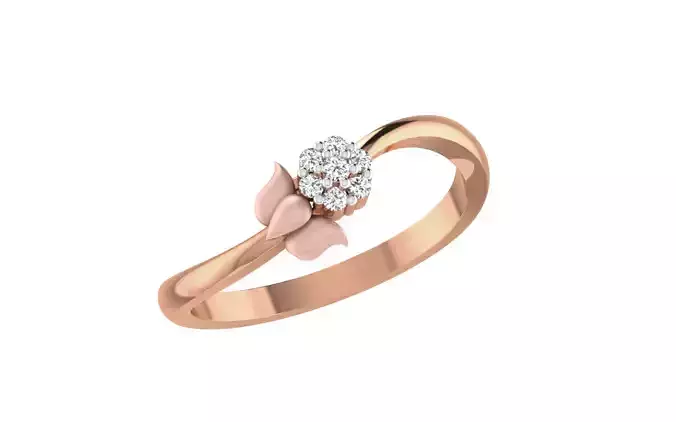 Women Diamond Ring 3dm stl render details