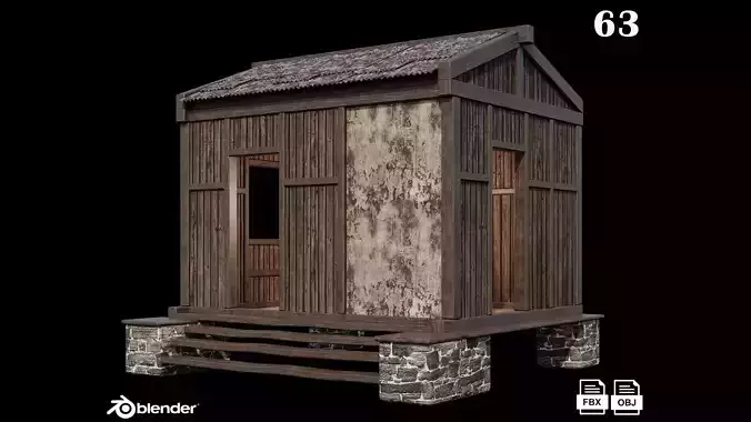 Medieval Houses 63- 4K Textures Game Ready