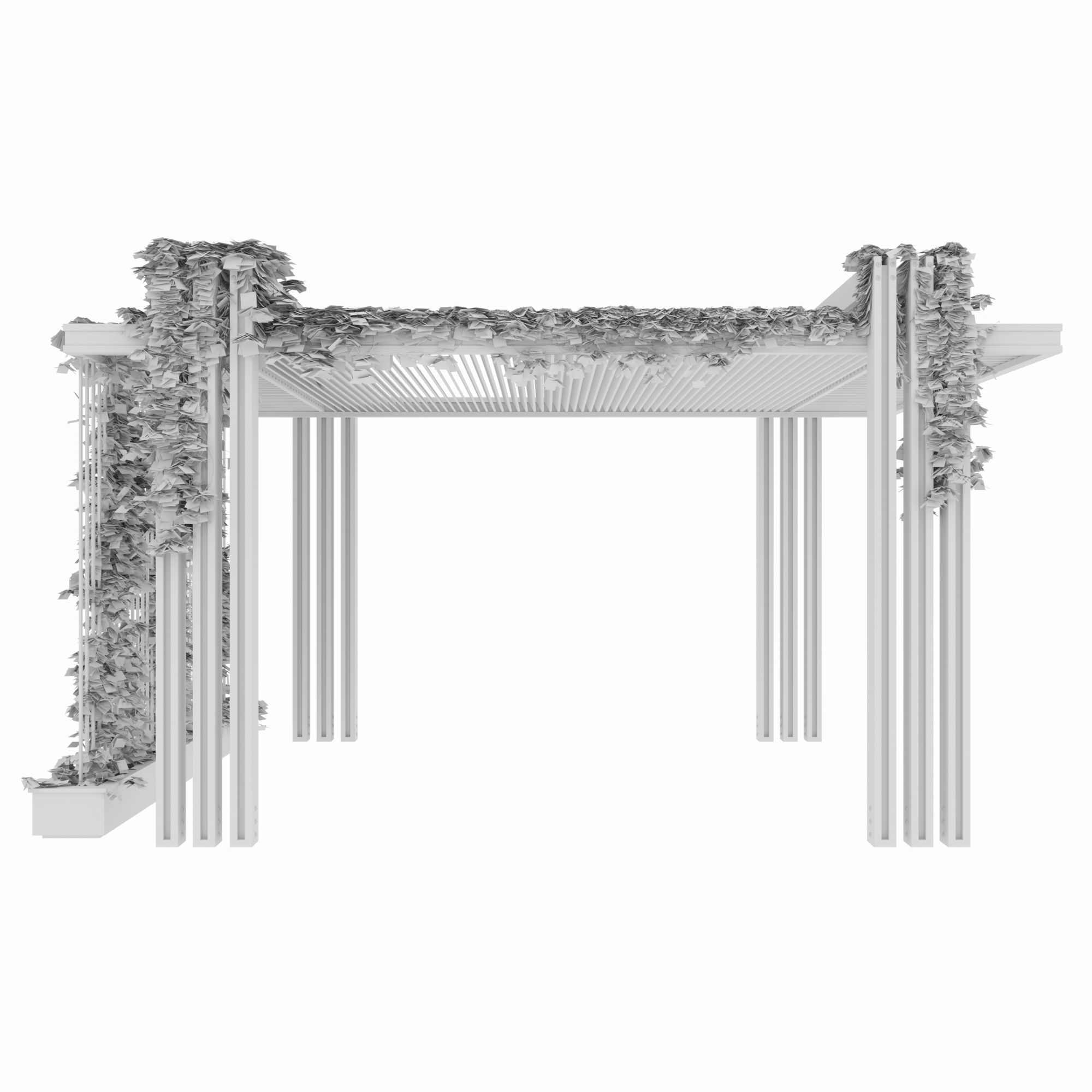 Pergola with ivy 3D model_4