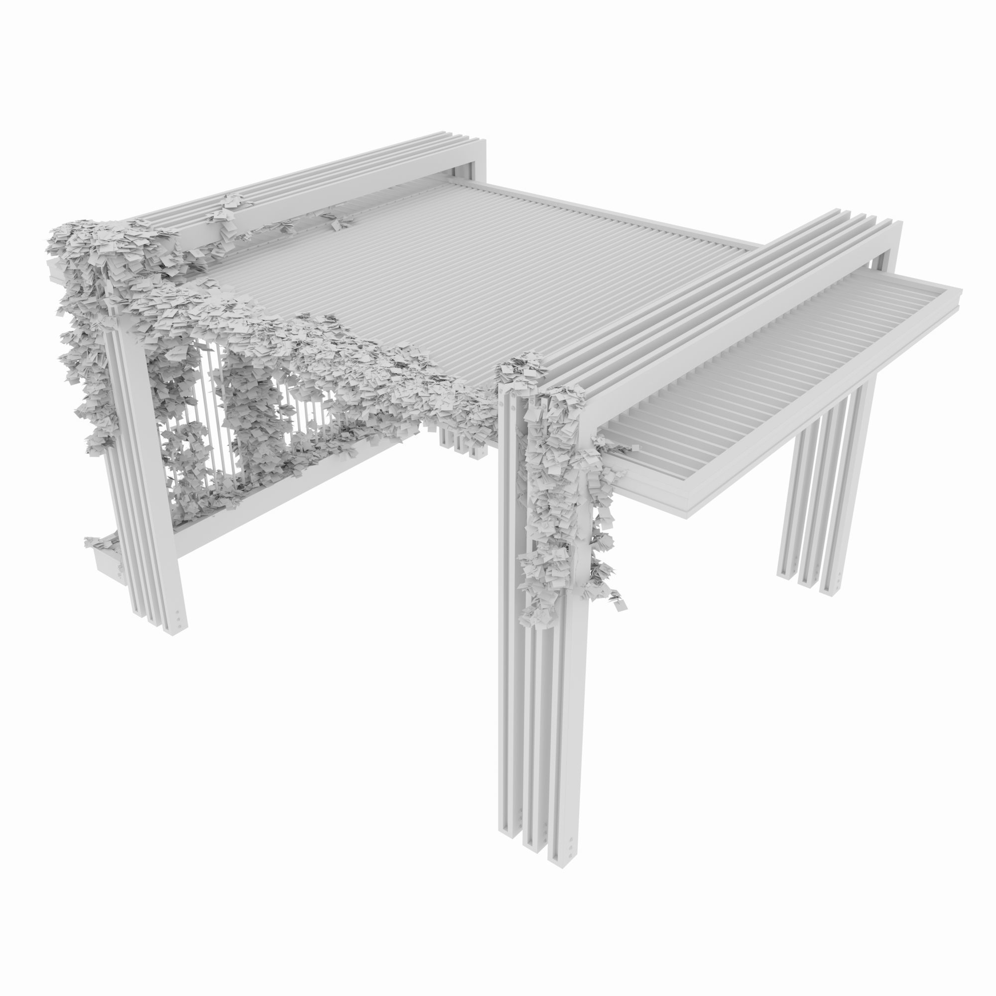 Pergola with ivy 3D model_3