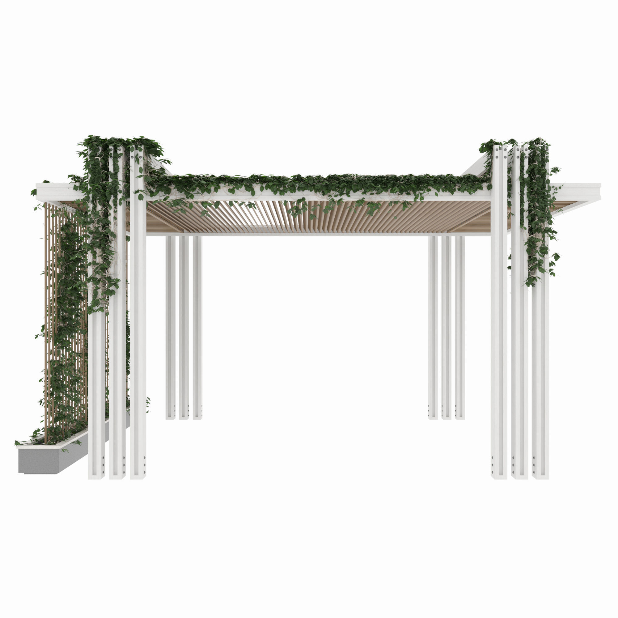 Pergola with ivy 3D model_1
