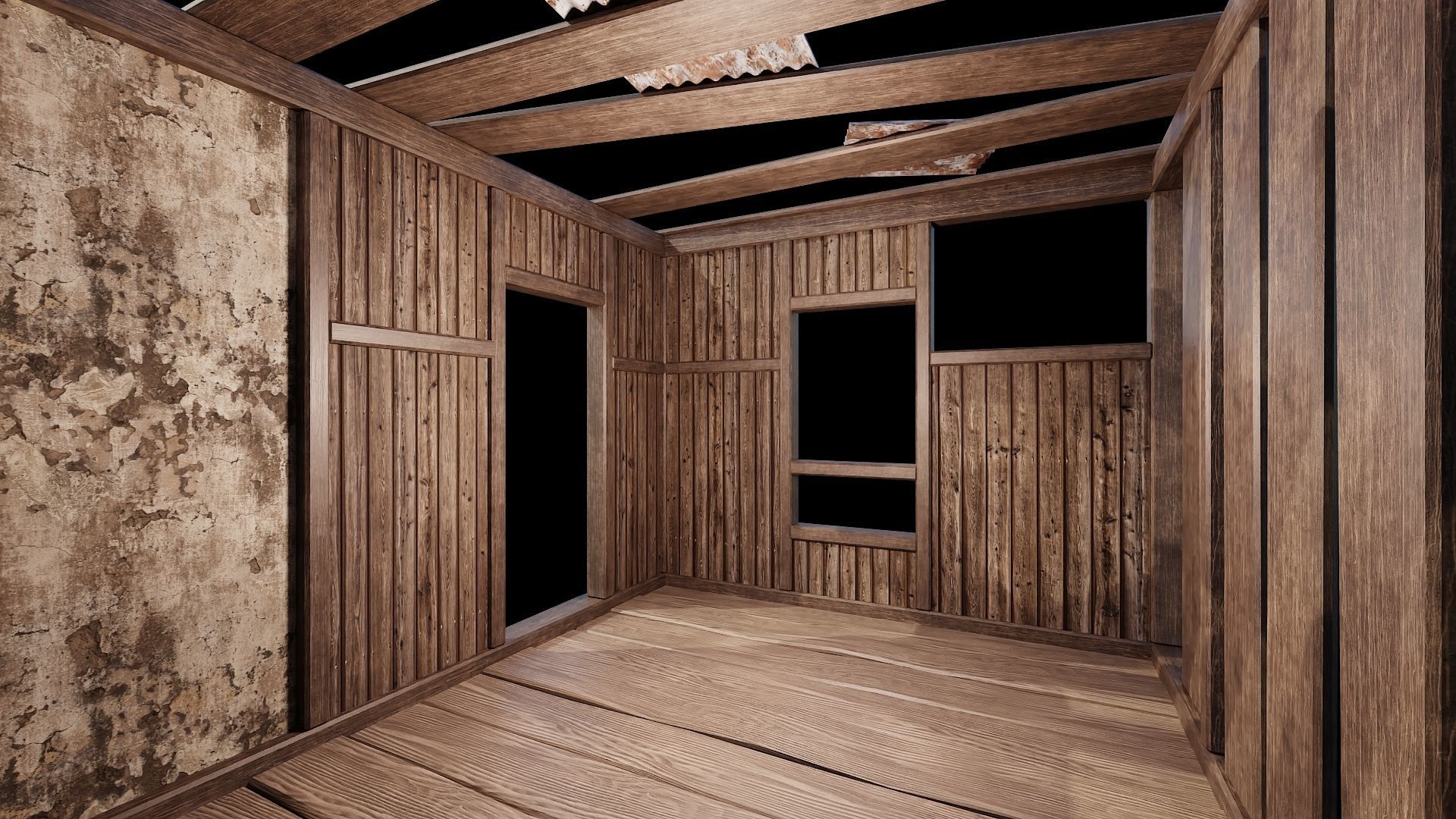 Medieval Houses 64- 4K Textures Game Ready Low-poly 3D model_4