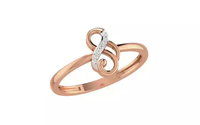 Women Diamond Ring 3dm stl render details