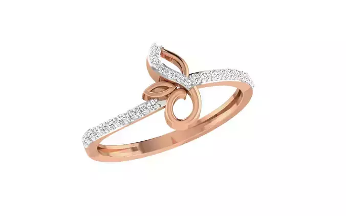 Women Diamond Ring 3dm stl render details
