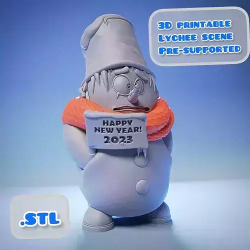 3D printable snowman  3D print model