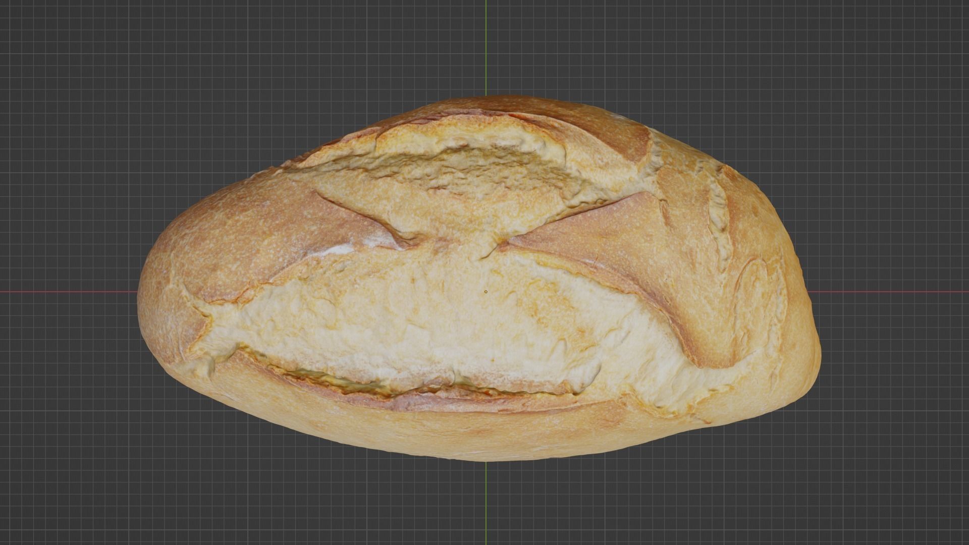 Fresh Wheat Bread Low-poly 3D model_11