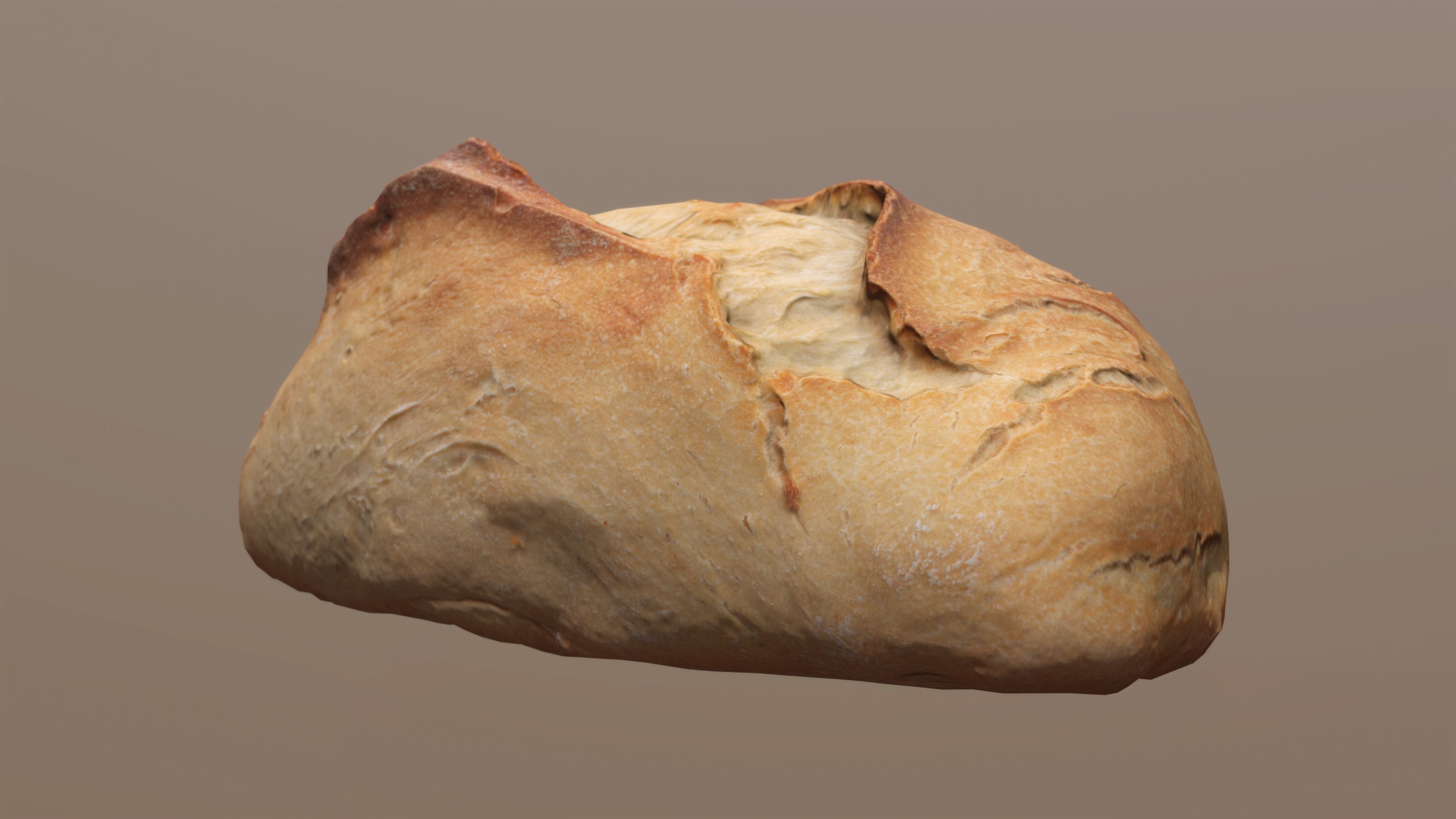 Fresh Wheat Bread Low-poly 3D model_2
