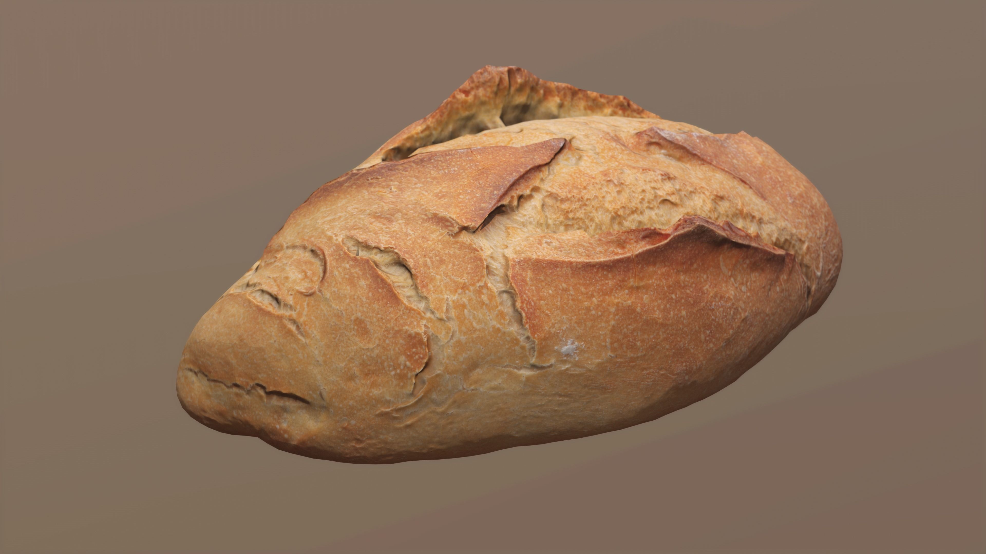 Fresh Wheat Bread Low-poly 3D model_4