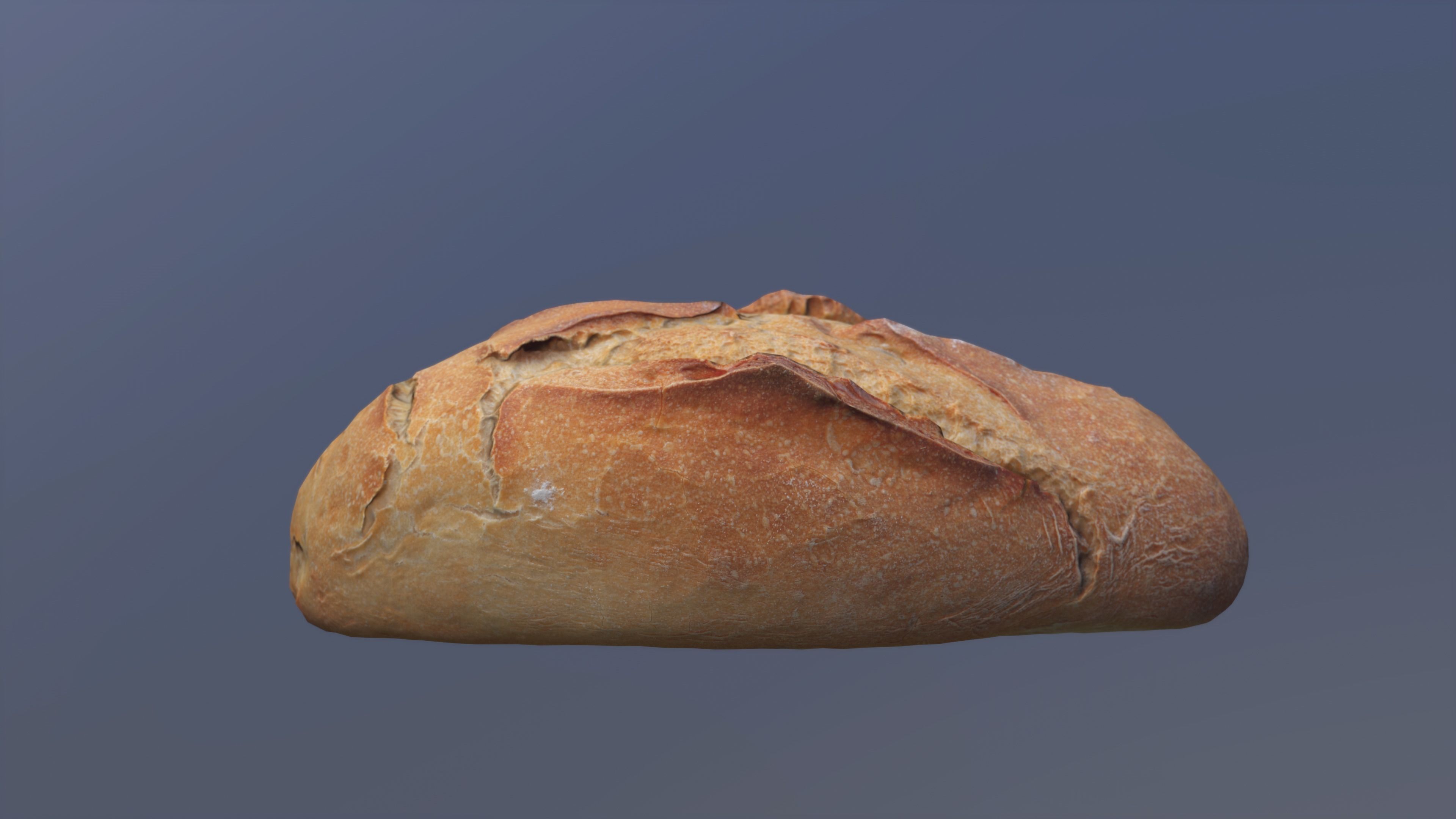Fresh Wheat Bread Low-poly 3D model_7