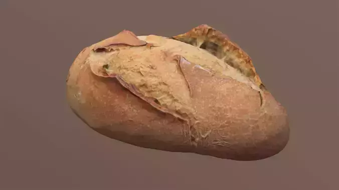 Fresh Wheat Bread Low-poly 3D model