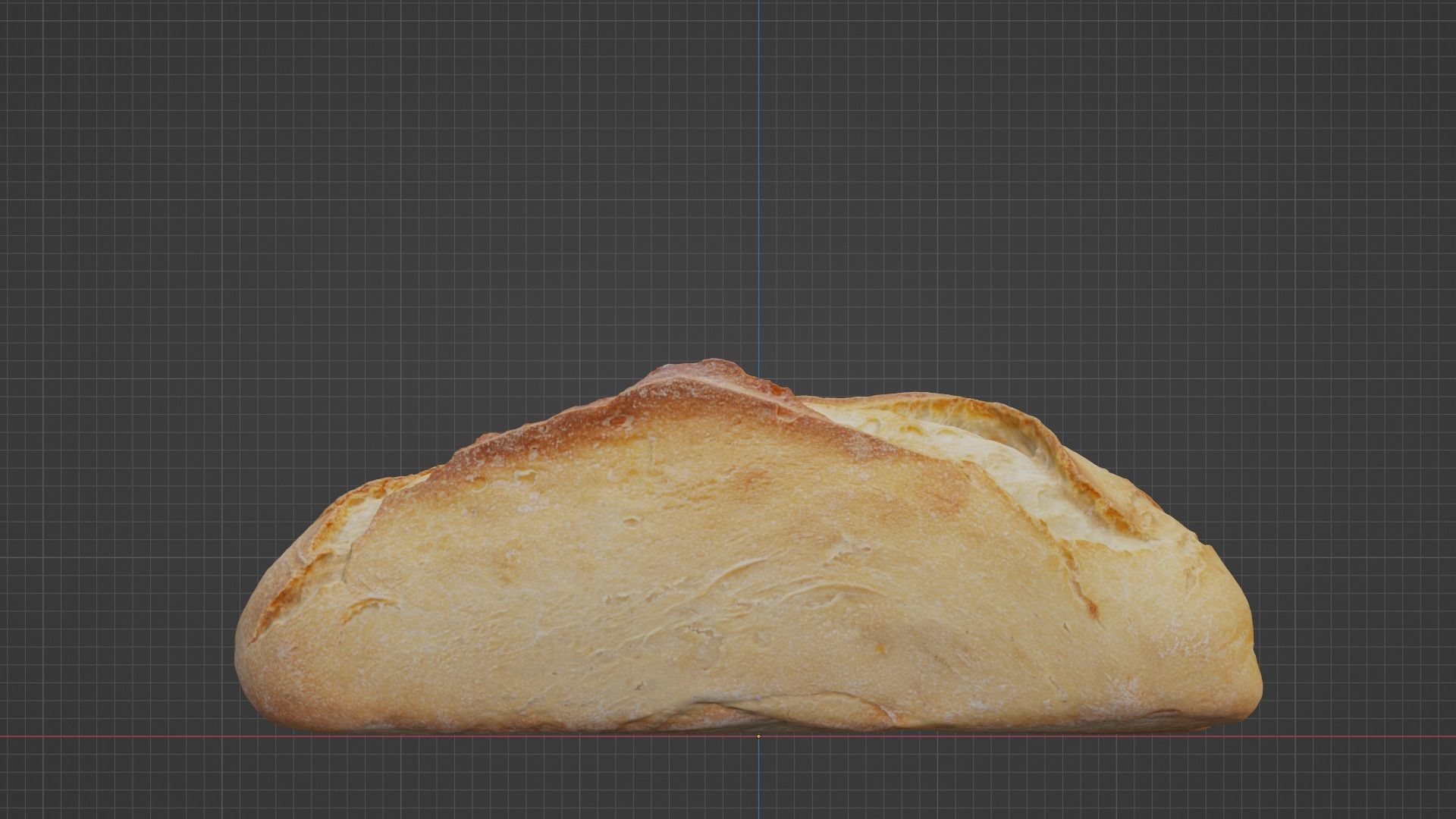 Fresh Wheat Bread Low-poly 3D model_12
