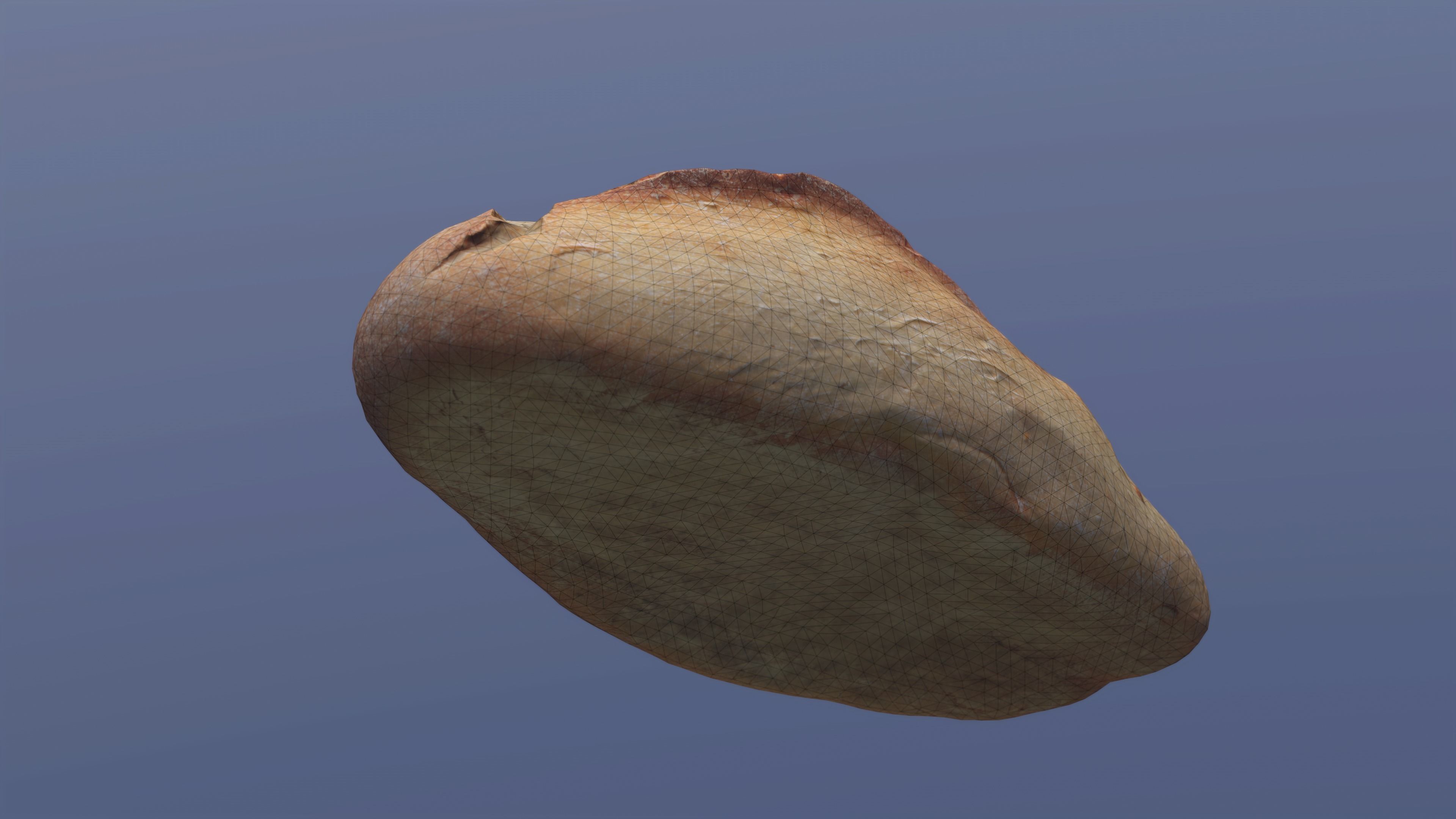 Fresh Wheat Bread Low-poly 3D model_9