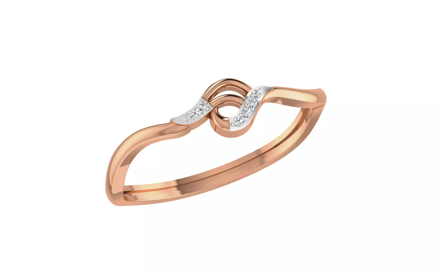 Women Diamond Ring 3dm stl render details 3D print model_0