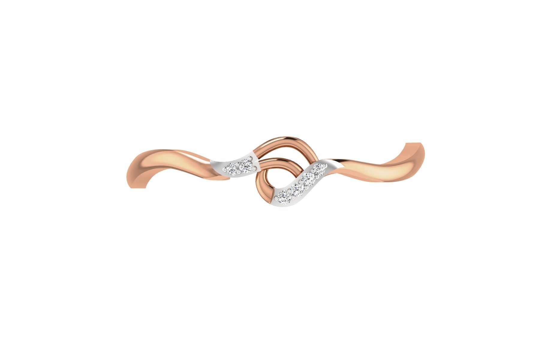 Women Diamond Ring 3dm stl render details 3D print model_8