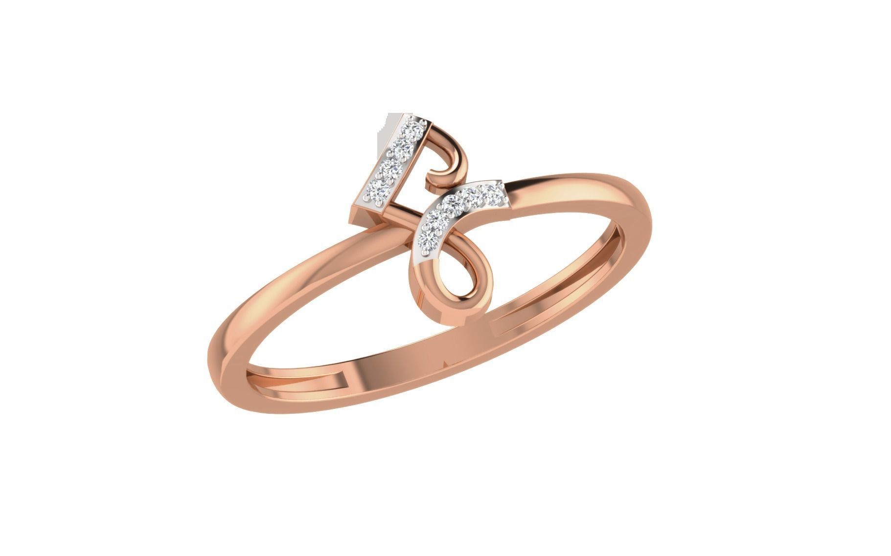 Women Diamond Ring 3dm stl render details 3D print model_1