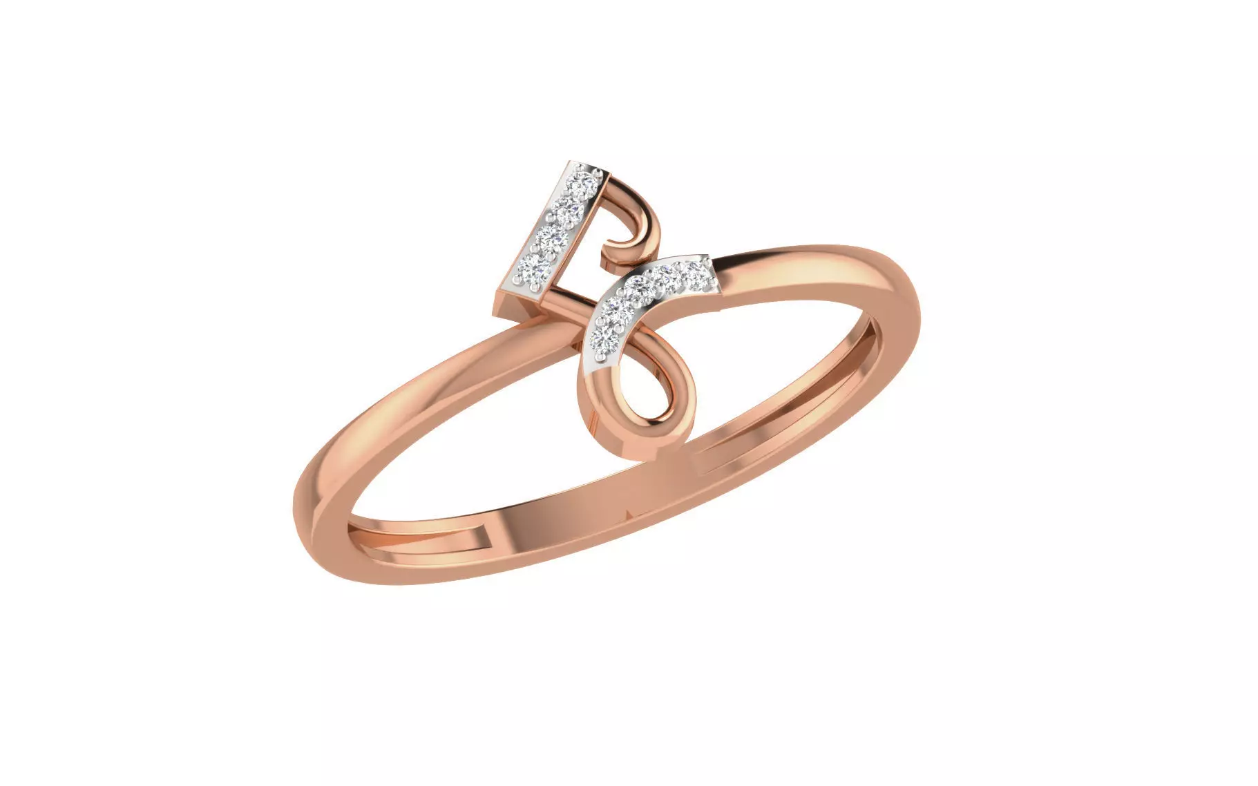 Women Diamond Ring 3dm stl render details 3D print model_0