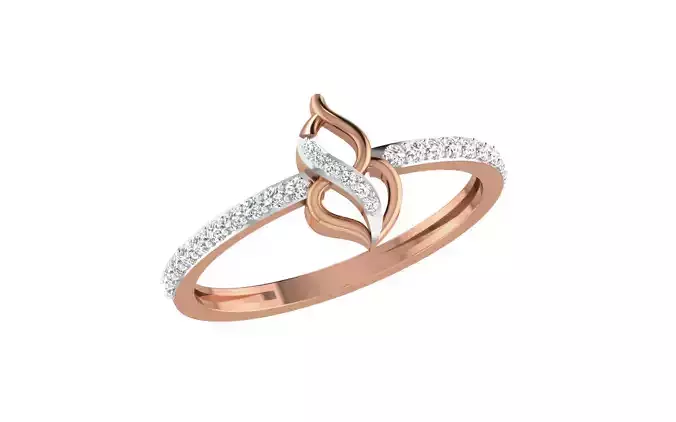 Women Diamond Ring 3dm stl render details