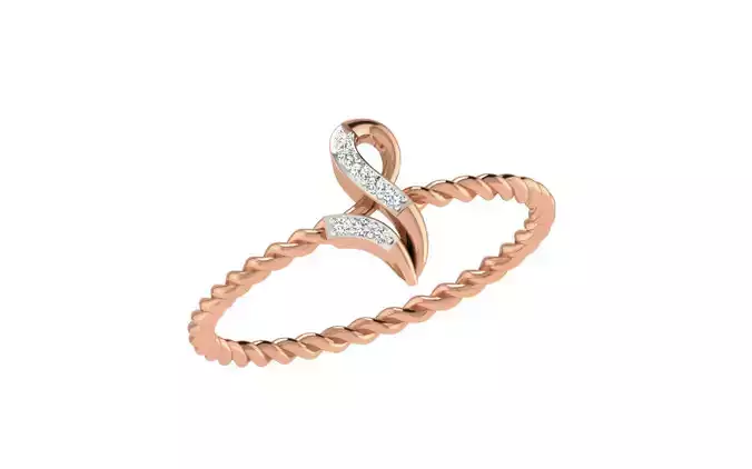 Women Diamond Ring 3dm stl render details