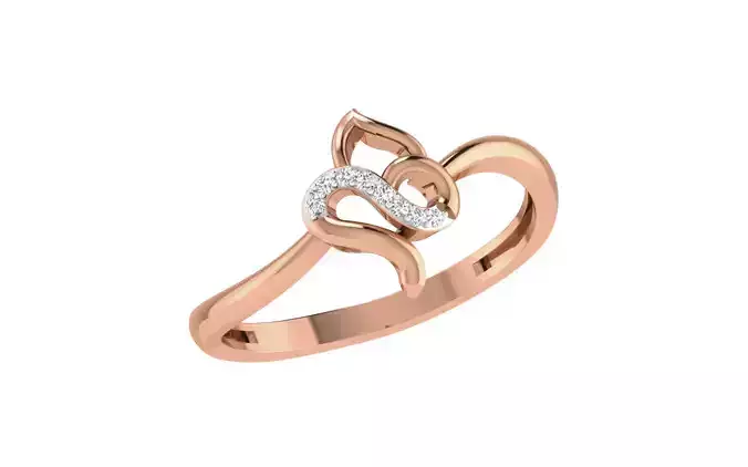 Women Diamond Ring 3dm stl render details
