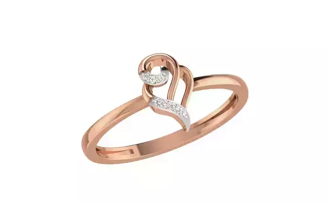 Women Diamond Ring 3dm stl render details