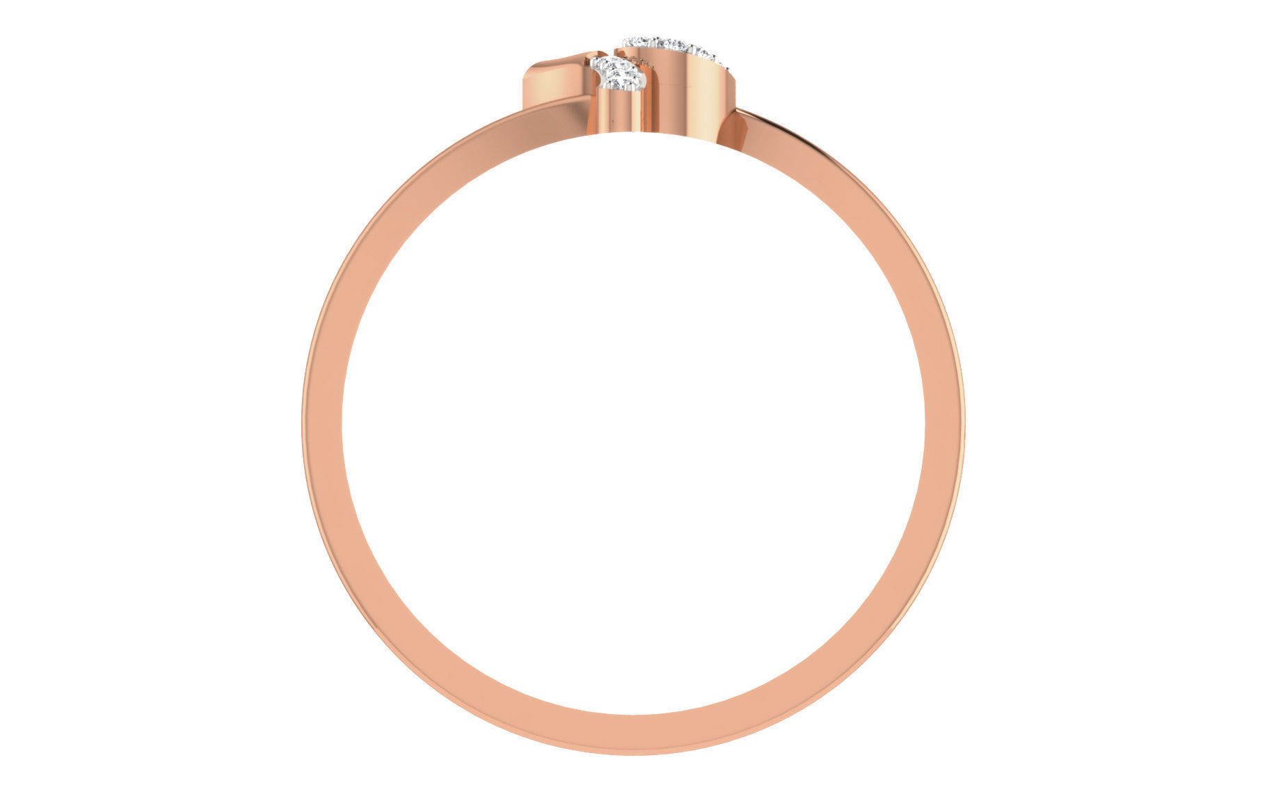 Women Diamond Ring 3dm stl render details 3D print model_2