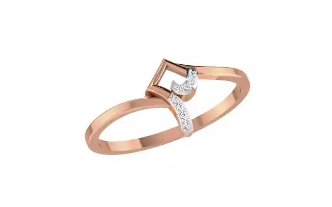 Women Diamond Ring 3dm stl render details