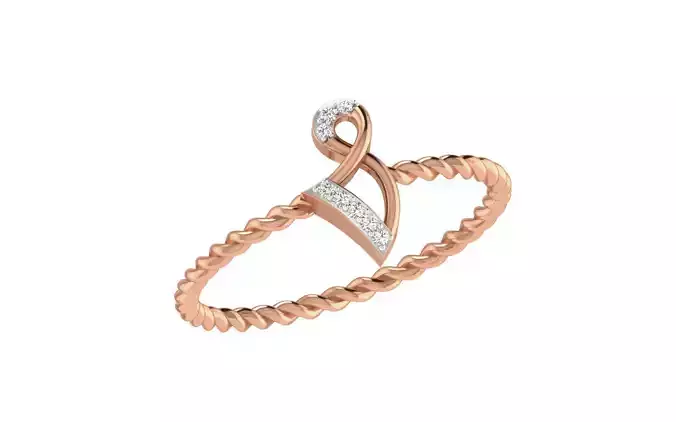 Women Diamond Ring 3dm stl render details