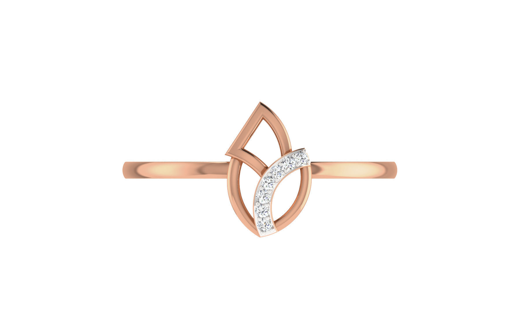 Women Diamond Ring 3dm stl render details 3D print model_7