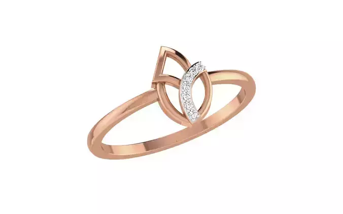 Women Diamond Ring 3dm stl render details