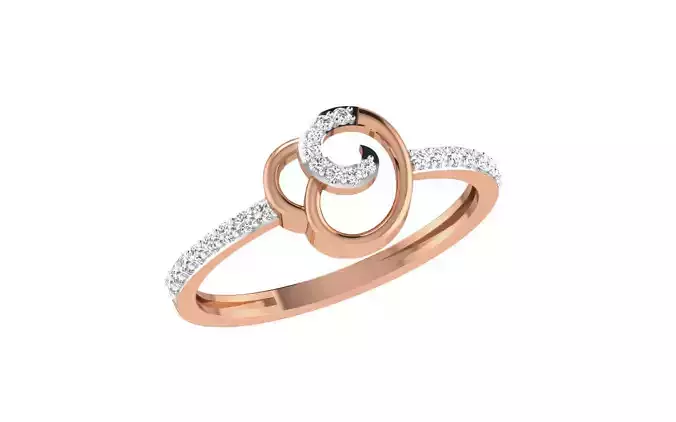 Women Diamond Ring 3dm stl render details
