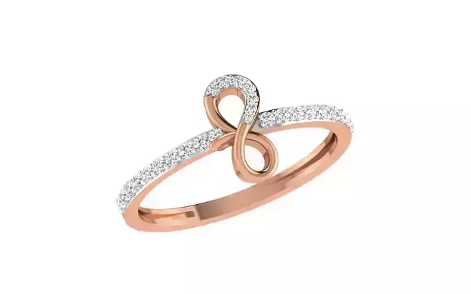 Women Diamond Ring 3dm stl render details