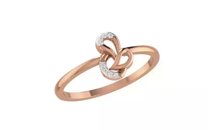 Women Diamond Ring 3dm stl render details