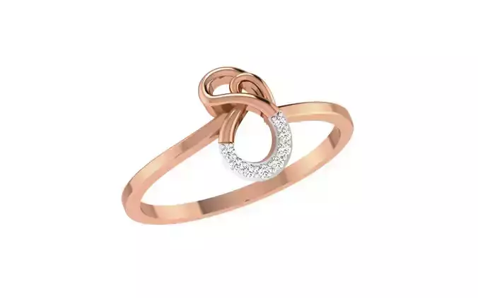 Women Diamond Ring 3dm stl render details