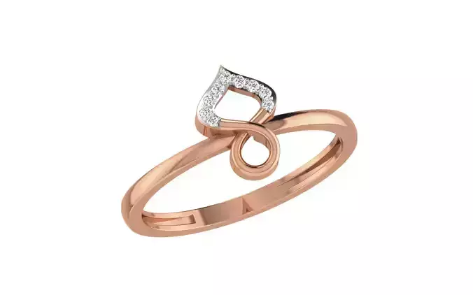 Women Diamond Ring 3dm stl render details