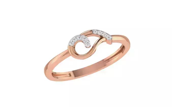 Women Diamond Ring 3dm stl render details