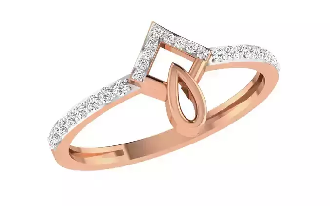 Women Diamond Ring 3dm stl render details