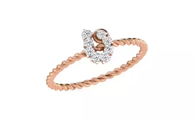 Women Diamond Ring 3dm stl render details