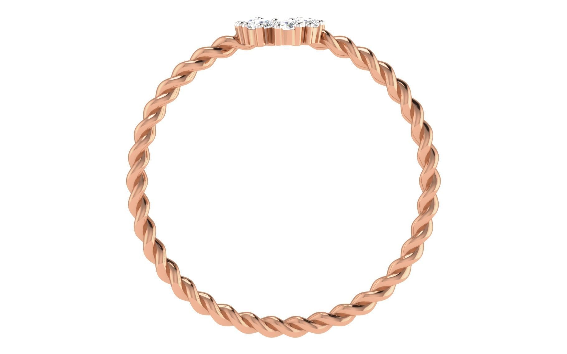 Women Diamond Ring 3dm stl render details 3D print model_4