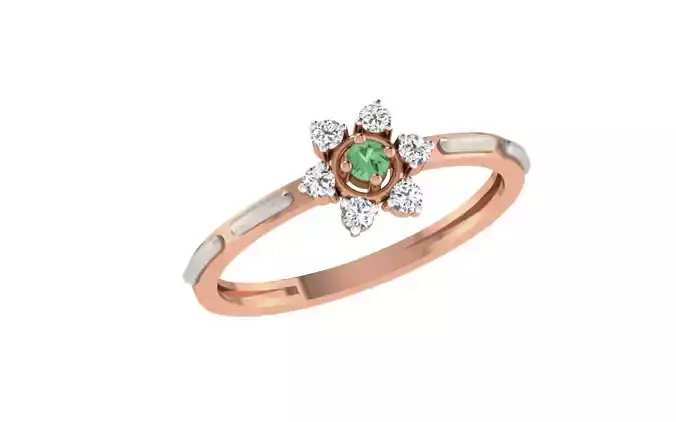 Women Diamond Ring 3dm stl render details