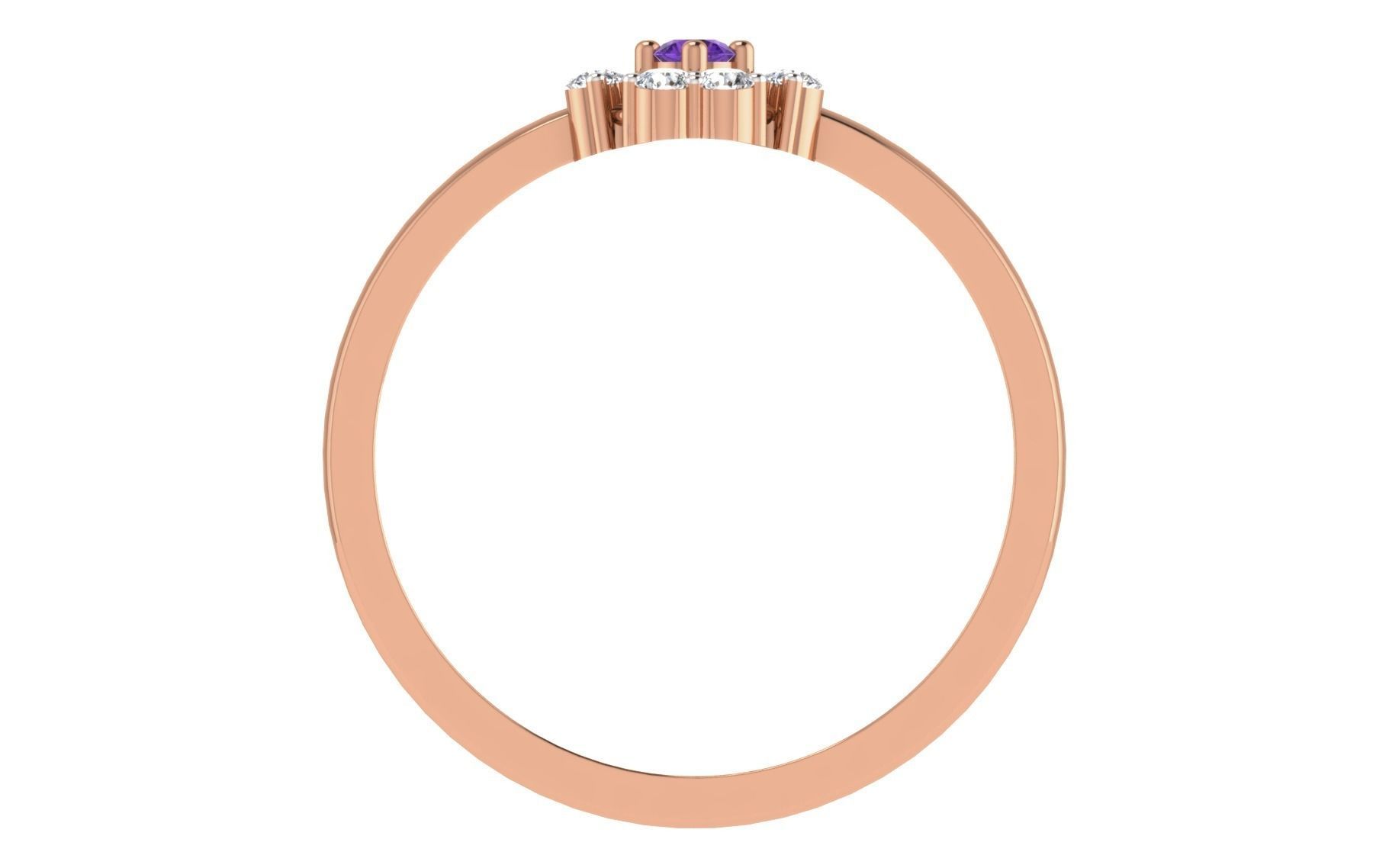 Women Diamond Ring 3dm stl render details 3D print model_4