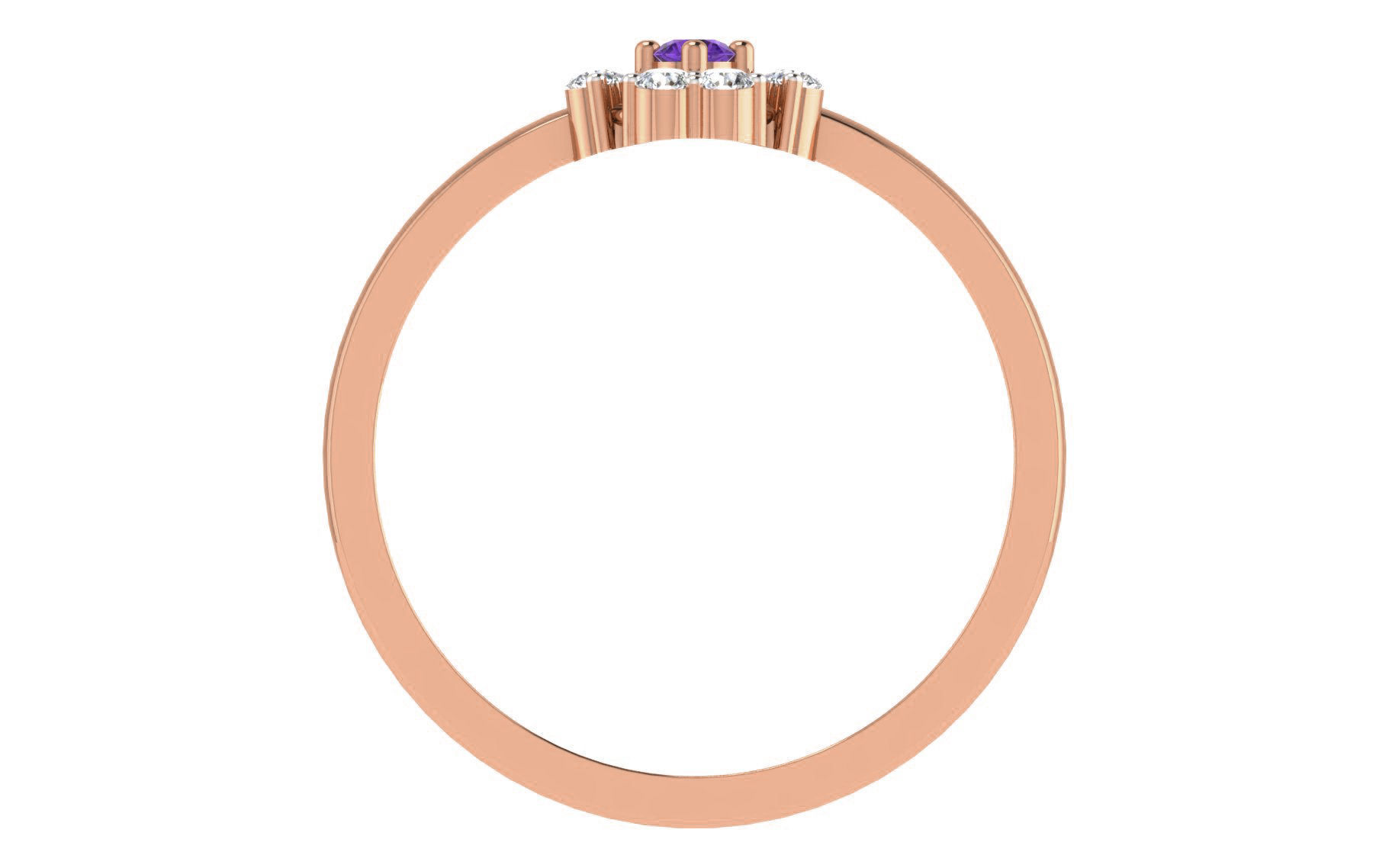 Women Diamond Ring 3dm stl render details 3D print model_2